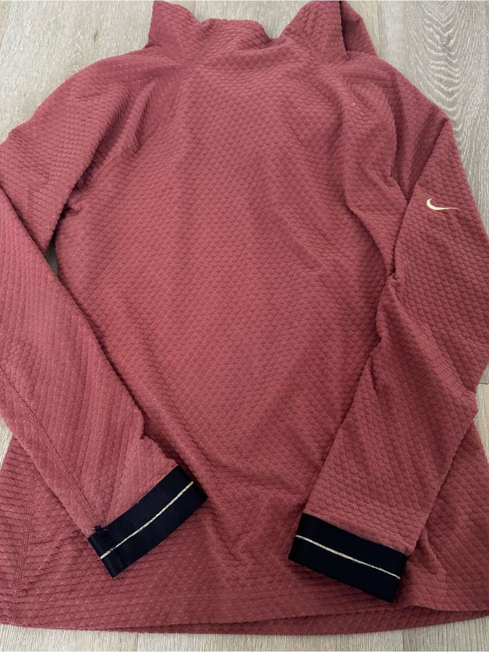 Nike Red Funnel Neck Hoodie Hooded Sweatshirt